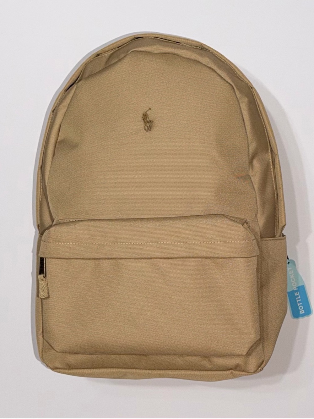 Polo by Ralph Lauren Embroidered Pony Vintage Khaki Canvas Backpack-New